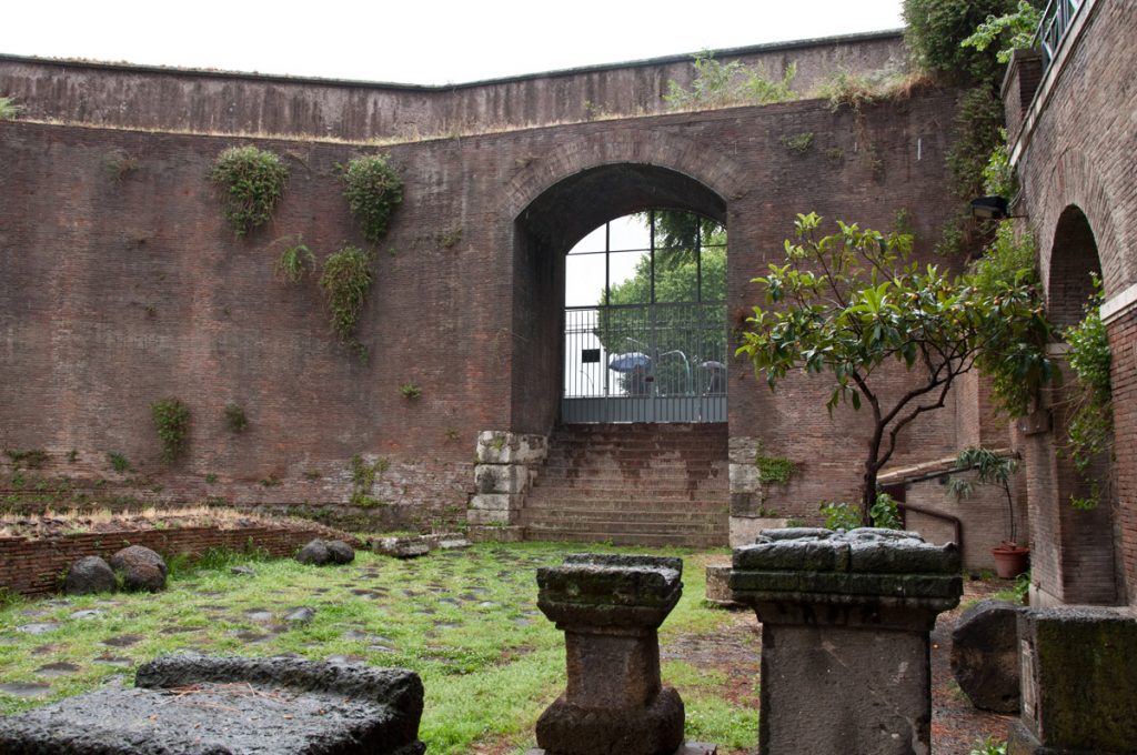 Ancient Roman tombs near the pyramid of Rome